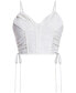 Women's Sleeveless Shirred Crop Top