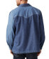 Фото #2 товара Men's Relaxed Fit Long Sleeve Button-Front Denim Shirt-Jacket