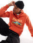 Фото #1 товара Parlez cotton embroidered hoodie in burnt orange