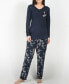 Фото #1 товара Пижама MOOD Pajamas Ultra Soft с длинным рукавом, цвет Вишневый цвет