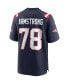 Фото #2 товара Men's Bruce Armstrong Navy New England Patriots Game Retired Player Jersey