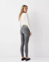 Bershka high waist skinny jean in grey