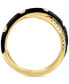 ფოტო #5 პროდუქტის EFFY® Diamond Black Enamel Crossover Statement Ring (1/4 ct. t.w.) in 14k Gold