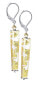 Něžné náušnice Golden Swan s 24karátovým zlatem v perlách Lampglas EKR10