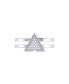 ფოტო #2 პროდუქტის On Point Triangle Design Sterling Silver Diamond Women Ring