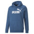 Фото #1 товара Puma Ess Logo Pullover Hoodie Mens Blue Casual Outerwear 67321618