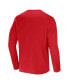 Фото #3 товара Men's NFL x Darius Rucker Collection by Red Tampa Bay Buccaneers Slub Jersey Henley Long Sleeve T-shirt