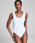 Фото #4 товара Women's Scoop-Neck Pointelle Sleeveless Bodysuit, Created for Macy's
