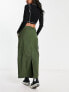 Фото #2 товара New Look cargo maxi skirt in khaki