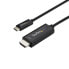 Фото #1 товара Кабель USB C к HDMI 3 фута (1 м) - 4K 60 Гц USB Type C к HDMI 2.0 Видео адаптер - совместим с Thunderbolt 3 - Ноутбук к HDMI монитору/дисплею - DP 1.2 Alt Mode HBR2 - черный - 1 м - USB Type-C - HDMI - мужской - мужской - прямой