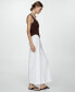 ფოტო #4 პროდუქტის Women's Cotton Wide Leg Trousers