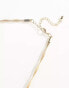 ASOS DESIGN necklace with fine twist rope chain in gold tone