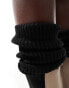 Фото #4 товара New Look ribbed leg warmers in black