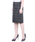 ფოტო #3 პროდუქტის Petite Slim Tweed Double Knit Knee Length Skirt