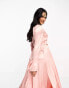 Фото #2 товара Kanya London Bridesmaid Lehenga long sleeve crop top in peach