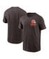 Фото #1 товара Men's Brown Cleveland Browns Infograph Lockup Performance T-shirt