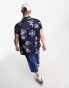 Superdry vintage Hawaiian short sleeve shirt in navy