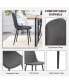 Sturdy MDF Dining Table with 4 Cushioned Medieval-Style Side Chairs