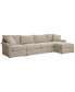 Фото #2 товара Wrenley 134" 3-Pc. Fabric Sectional Chaise Sofa, Created for Macy's