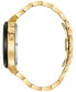 ფოტო #2 პროდუქტის Men's Automatic Gold-Tone Stainless Steel Bracelet Watch 46mm 98A178