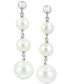 EFFY® Multicolor Freshwater Pearl (6 - 81/2mm) Graduated Drop Earrings in Sterling Silver (Also available in Freshwater Pearl)