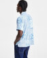 ფოტო #3 პროდუქტის Men's Cooper Short Sleeve Button-Front Ikat Patchwork Shirt, Created for Macy's