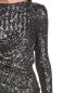 Фото #3 товара Michael Kors Collection Sequin Midi Dress Women's Metallic 10