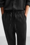 100% linen jogger waist trousers