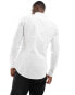 Фото #4 товара New Look long sleeve muscle fit shirt in white