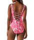Фото #2 товара Tommy Bahama 293691 Women One-Piece Swimsuit in Coral Coast Rev, Size 8