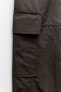 Nylon trousers with zips