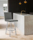 Фото #6 товара Rochester Swivel Modern Metal and Faux Leather Bar and Counter Stool