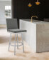 Rochester Swivel Modern Metal and Faux Leather Bar and Counter Stool