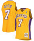 Фото #2 товара Men's Lamar Odom Gold-Tone Los Angeles Lakers Hardwood Classics Swingman Jersey