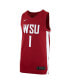 Фото #3 товара Men's #1 Crimson Washington State Cougars Logo Replica Basketball Jersey