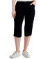 ფოტო #1 პროდუქტის Petite Mid Rise Bungee-Hem Capri Pants, Created for Macy's