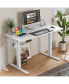 Electric Height Adjustable Standing Desk, Sit To Stand Ergonomic Computer Desk, White, 48" X 24"