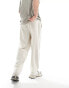 Pull&Bear wide leg joggers in ecru