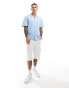 Jack & Jones Premium revere collar jersey shirt in light blue