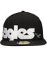 ფოტო #2 პროდუქტის Men's Black Philadelphia Eagles Checkered Undervisor 59FIFTY Fitted Hat