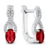 Charming silver earrings with zircons EA293DPW