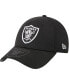 Фото #1 товара Men's Black Las Vegas Raiders Top Visor 9FORTY Adjustable Hat