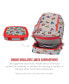 Фото #2 товара Kids Prints 2-In-1 Backpack and Insulated Lunch Bag - Trucks
