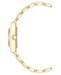 Фото #3 товара Women's Quartz Gold-Tone Alloy Link Bracelet Watch, 20.5mm