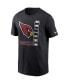 Фото #3 товара Men's Black Arizona Cardinals Lockup Essential T-shirt