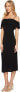 Flynn Skye 263653 Womens Morgan Midi Sheath Dress Solid Black Size Medium