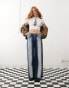 Фото #1 товара Cheap Monday Poser mid rise wide leg skater jeans with extreme spray in rinse wash blue