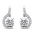 Фото #1 товара Sparkling silver earrings with clear zircons EA375W