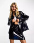 Фото #1 товара Noisy May transparent waterproof raincoat co-ord in navy