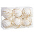Christmas Baubles White Polyfoam Fabric 6 x 6 x 6 cm (6 Units)